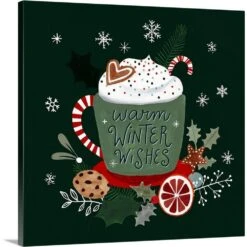24 In. X 24 In. Christmas Comforts II By Victoria Borges Canvas Wall Art
