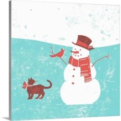 24 In. X 24 In. Mid-Century Christmas II By Jacob Green Canvas Wall Art