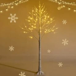 5 Ft. Pre-Lit White Birch Tree Artificial Christmas Tree Twig Birch Tree Christmas Decor 12 5 Ft. Pre-Lit White Birch Tree Artificial Christmas Tree Twig Birch Tree Christmas Decor -Northlight Shop gymax pre lit christmas trees gym08614 4f 1000