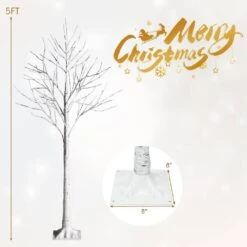 5 Ft. Pre-Lit White Birch Tree Artificial Christmas Tree Twig Birch Tree Christmas Decor 11 5 Ft. Pre-Lit White Birch Tree Artificial Christmas Tree Twig Birch Tree Christmas Decor -Northlight Shop gymax pre lit christmas trees gym08614 c3 1000