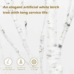 5 Ft. Pre-Lit White Birch Tree Artificial Christmas Tree Twig Birch Tree Christmas Decor 15 5 Ft. Pre-Lit White Birch Tree Artificial Christmas Tree Twig Birch Tree Christmas Decor -Northlight Shop gymax pre lit christmas trees gym08614 fa 1000