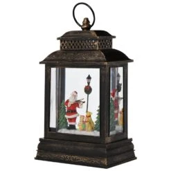 HOMCOM 10 .5 In. Snow Globe Lantern -Northlight Shop homcom christmas wall decorations 830 269v01 c3 1000