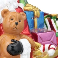 Home Accents Holiday 12 In. H Fiber Optic Santa With LED Light -Northlight Shop home accents holiday christmas centerpieces mx4176 a0 1000