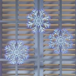 Home Accents Holiday 9.5 In. Twinkling LED Snowflakes (3-Pack) Y4 -Northlight Shop home accents holiday christmas novelty lights 22le11012 1d 1000