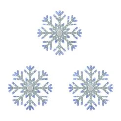 Home Accents Holiday 9.5 In. Twinkling LED Snowflakes (3-Pack) Y4