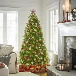 Home Accents Holiday 7.5 Ft Dunhill Fir LED Pre-Lit Artificial Christmas Tree With 750 Color Changing Lights With 9 Functions -Northlight Shop home accents holiday pre lit christmas trees duh3 300d 75 a0 1000