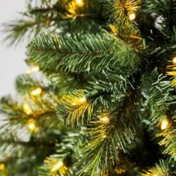 Home Accents Holiday 7 Ft Wesley Long Needle Pine Slim LED Pre-Lit Artificial Christmas Tree With 350 Color Changing Lights -Northlight Shop home accents holiday pre lit christmas trees tg70m3bbkd00 4f 1000