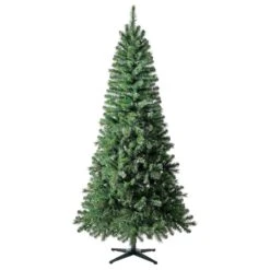 Home Accents Holiday 7 Ft Wesley Long Needle Pine Slim LED Pre-Lit Artificial Christmas Tree With 350 Color Changing Lights -Northlight Shop home accents holiday pre lit christmas trees tg70m3bbkd00 77 1000