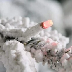 9 Ft. Breckenridge Twinkling Adaptive Lighting Downswept Fraser Fir Flocked LED Pre-Lit Christmas Tree T31 -Northlight Shop home decorators collection pre lit christmas trees 25hd77010 c3 1000