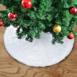 4 Ft. L White Faux Fur Christmas Tree Skirt -Northlight Shop joyfy christmas tree skirts 10632 c3 1000