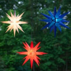 14 In. Illuminated LED Red Holiday Moravian Star -Northlight Shop kringle traditions christmas novelty lights 72716 44 1000