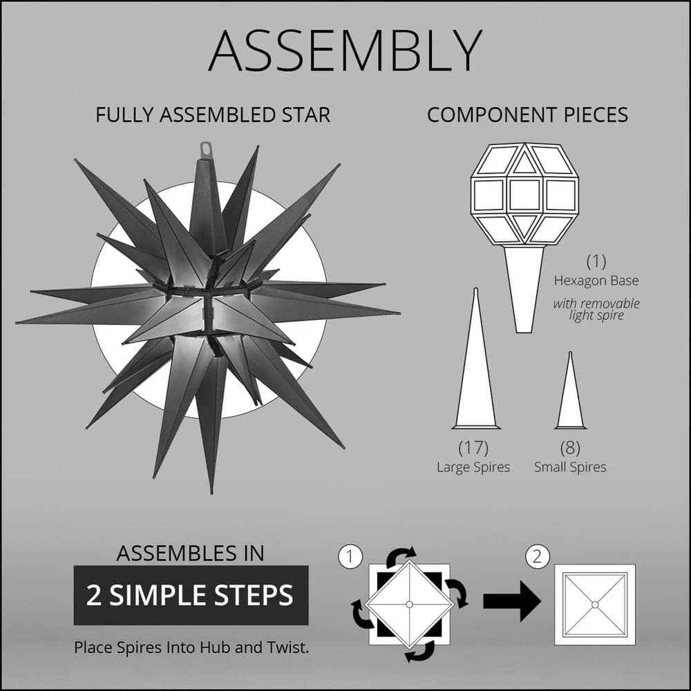 14 In. Illuminated LED Green Holiday Moravian Star 3 14 In. Illuminated LED Green Holiday Moravian Star - Image 3