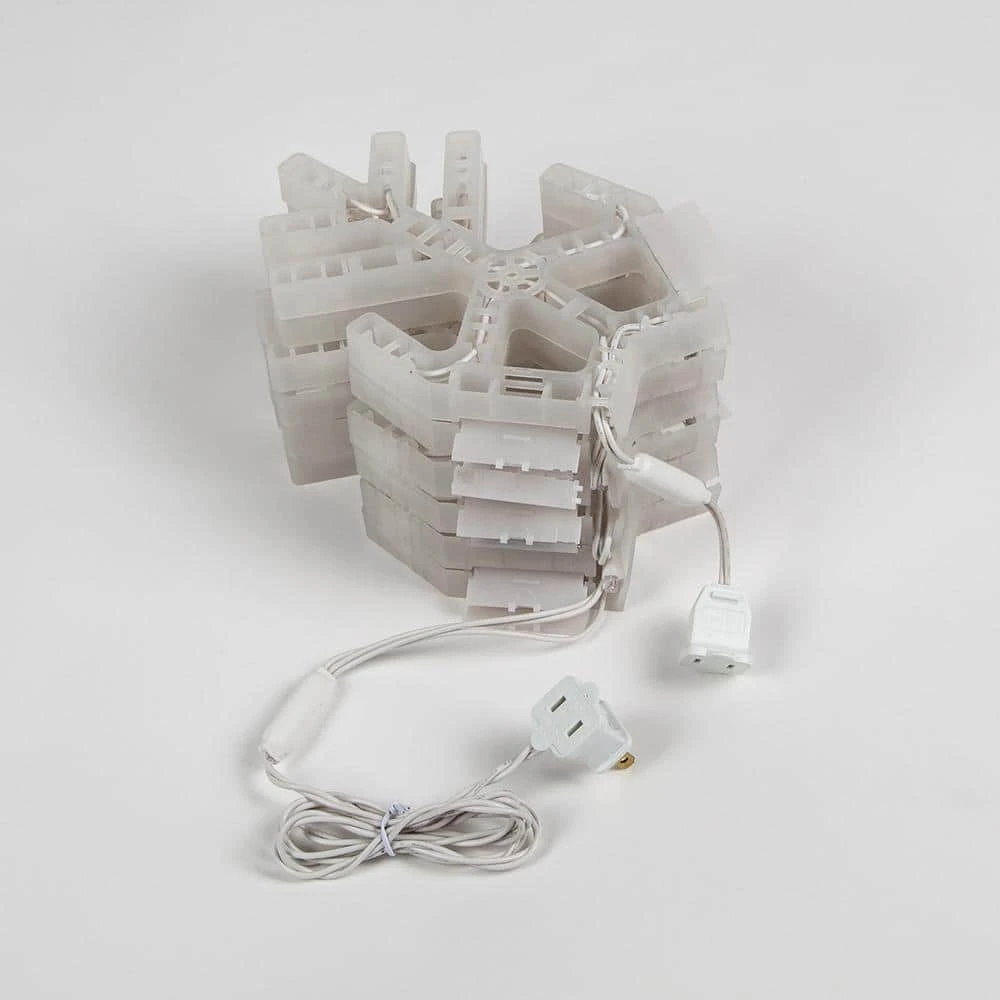 20 In. 70-Light LED Cool White Folding Snowflake Decoration 8 20 In. 70-Light LED Cool White Folding Snowflake Decoration - Image 8