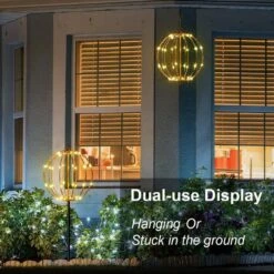 10IN 48LED Light Ball Pathway Lights Brown Sphere Light Fold Flat Metal Frame Indoor Outdoor Waterpro 11 10IN 48LED Light Ball Pathway Lights Brown Sphere Light Fold Flat Metal Frame Indoor Outdoor Waterpro -Northlight Shop lightshare christmas novelty lights tjq25b ww fa 1000