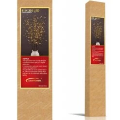 41 In. Lighted Willow Branch Artificial Christmas Tree 100 Mini LED For Decoration Indoor Outdoor With Timer And Dimmer -Northlight Shop lightshare pre lit christmas trees mlhc41in b 4f 1000