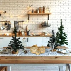 Battery Operated Gold Glass Tabletop Christmas Ornaments-Set Of 3 -Northlight Shop lumabase christmas centerpieces 11703 fa 1000