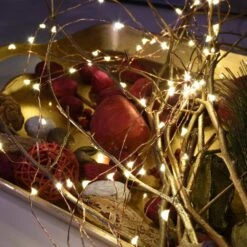 100 LED Bulbs Warm White Copper Multi-Strand Fairy String Lights Battery Operated (Set Of 2) 9 100 LED Bulbs Warm White Copper Multi-Strand Fairy String Lights Battery Operated (Set Of 2) -Northlight Shop lumabase christmas novelty lights 58702 4f 1000