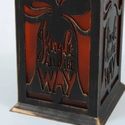 11 In. Holiday Bells LED Flame Lantern -Northlight Shop luxenhome christmas centerpieces whdl352 4f 1000