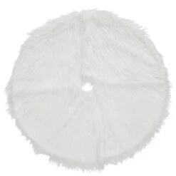52 " General Store Collection White High Pile Christmas Tree Skirt