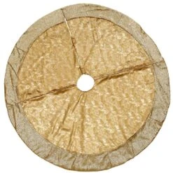 48 " Yuletide Glam Collection Metallic Gold Christmas Tree Skirt