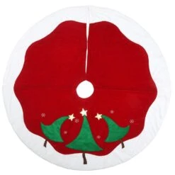 52 " General Store Collection Red And White Christmas Tree Skirt