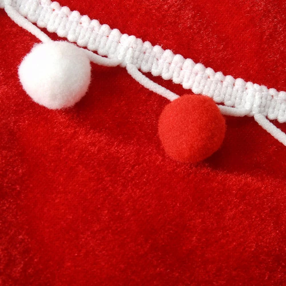 48 " General Store Collection Red Velvet Christmas Tree Skirt 4 48 " General Store Collection Red Velvet Christmas Tree Skirt - Image 4