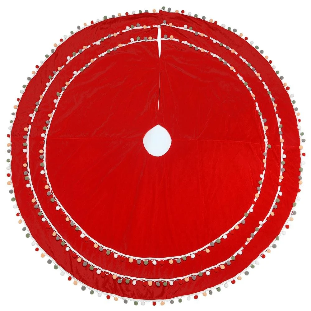 48 " General Store Collection Red Velvet Christmas Tree Skirt 1 48 " General Store Collection Red Velvet Christmas Tree Skirt