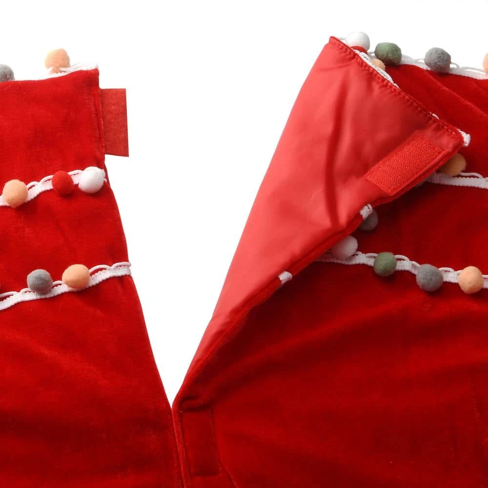48 " General Store Collection Red Velvet Christmas Tree Skirt 5 48 " General Store Collection Red Velvet Christmas Tree Skirt - Image 5