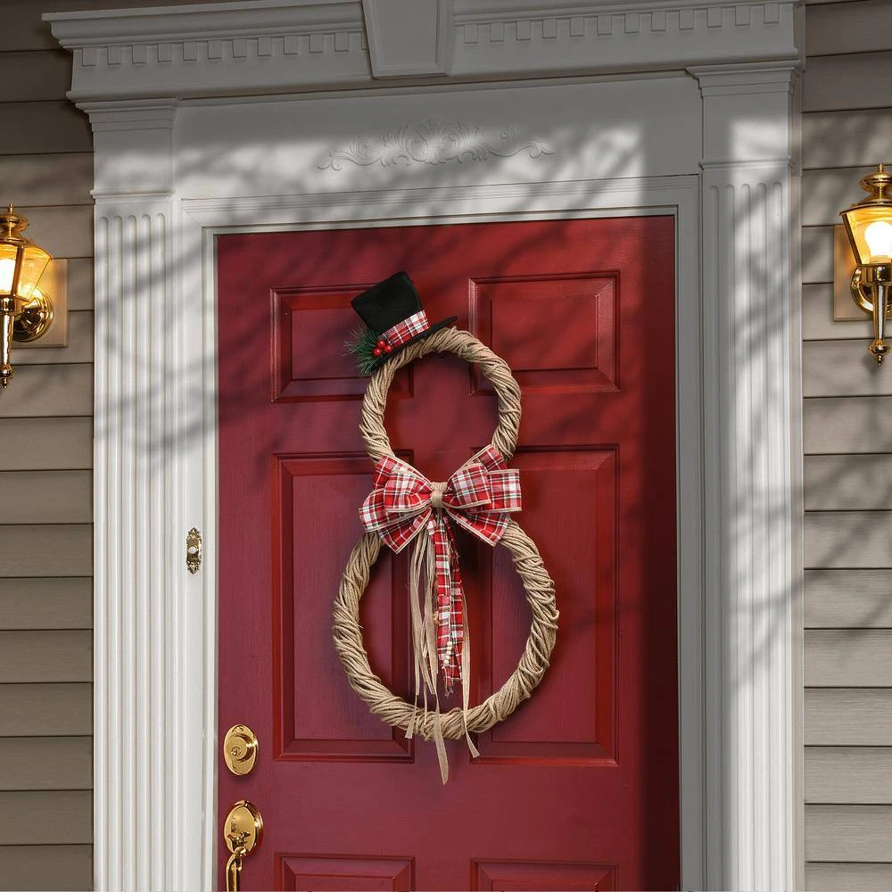 31 " Jute Snowman Wall Decor 2 31 " Jute Snowman Wall Decor - Image 2