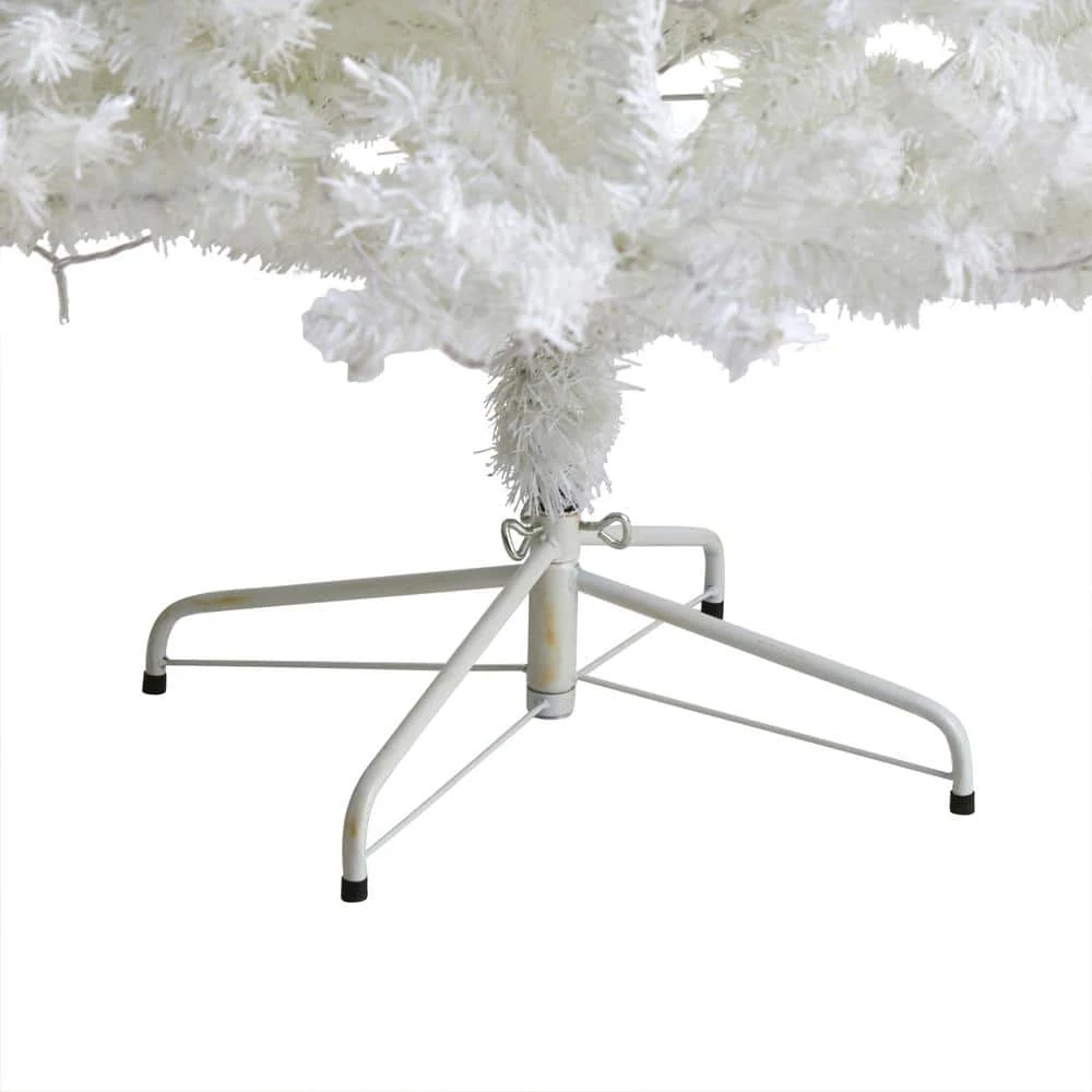 7 Ft. Pre-Lit White Artificial Christmas Tree With 350 Clear LED Lights 4 7 Ft. Pre-Lit White Artificial Christmas Tree With 350 Clear LED Lights - Image 4