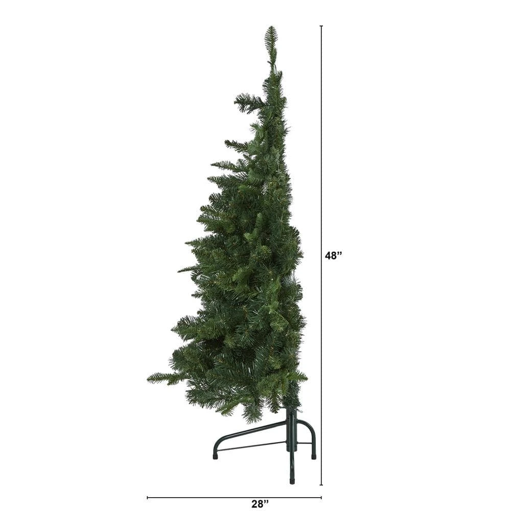 4 Ft. Green Pre-Lit LED Grand Teton Spruce Flat Back Artificial Christmas Tree With 90 Clear Lights 6 4 Ft. Green Pre-Lit LED Grand Teton Spruce Flat Back Artificial Christmas Tree With 90 Clear Lights - Image 6