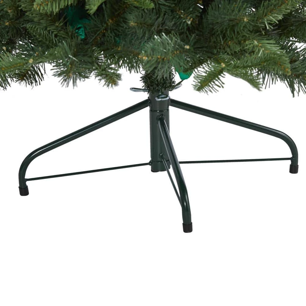 4 Ft. Green Pre-Lit LED Grand Teton Spruce Flat Back Artificial Christmas Tree With 90 Clear Lights 8 4 Ft. Green Pre-Lit LED Grand Teton Spruce Flat Back Artificial Christmas Tree With 90 Clear Lights - Image 8