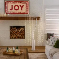 7 Ft. Pre-Lit Artificial White Willow Tree With 400-Cool White LED Light -Northlight Shop nearly natural pre lit christmas trees t5207 31 1000