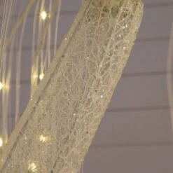 7 Ft. Pre-Lit Artificial White Willow Tree With 400-Cool White LED Light -Northlight Shop nearly natural pre lit christmas trees t5207 fa 1000