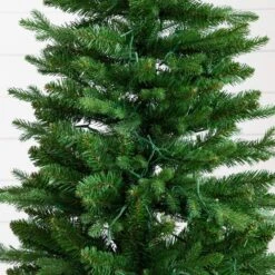 4.5 Ft. Pre-Lit Artificial Christmas Tree In Decorative Planter With 60-Clear LED Lights -Northlight Shop nearly natural pre lit christmas trees t5390 1f 1000