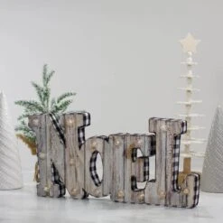 Northlight 47 In. Lighted 3D Wooden's NOEL's Christmas Table Top Decor -Northlight Shop northlight christmas centerpieces 34300497 31 1000
