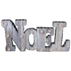 Northlight 47 In. Lighted 3D Wooden's NOEL's Christmas Table Top Decor