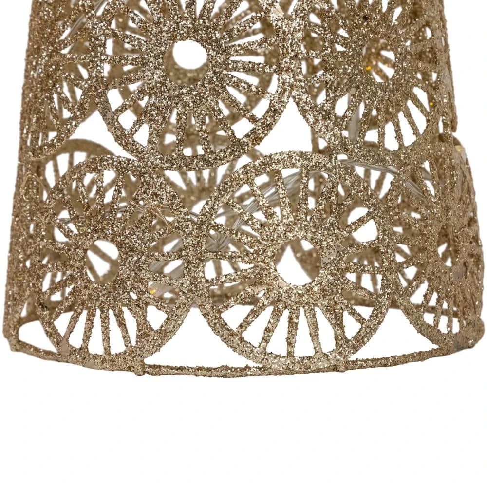 Northlight 23 .5 In. LED Lighted B/O Gold Wire Sunburst Christmas C1 Tree - White Lights 4 Northlight 23 .5 In. LED Lighted B/O Gold Wire Sunburst Christmas C1 Tree - White Lights - Image 4