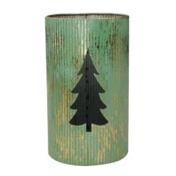 Northlight Set Of 2 Rustic Green And Gold Christmas Tree Tabletop Lanterns 12 In. 6 Northlight Set Of 2 Rustic Green And Gold Christmas Tree Tabletop Lanterns 12 In. -Northlight Shop northlight christmas centerpieces 34337547 4f 1000