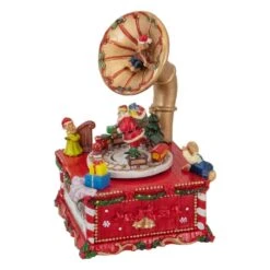 Northlight 7 In. Musical Santa Claus On Gramophone Christmas Music Box -Northlight Shop northlight christmas centerpieces 34811769 4f 1000