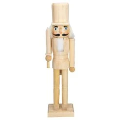 Northlight 15 In. Unfinished Paintable Wooden Christmas Nutcracker With Sword