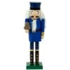 Northlight 14 In. Blue And Gold Wooden Mail Carrier Christmas Nutcracker