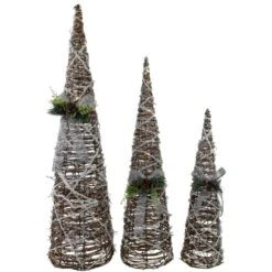 Northlight Set Of 3 LED Lighted Pine And Berries Cone Christmas Tree Decorations 39.25" 7 Northlight Set Of 3 LED Lighted Pine And Berries Cone Christmas Tree Decorations 39.25" -Northlight Shop northlight christmas centerpieces 35250605 4f 1000