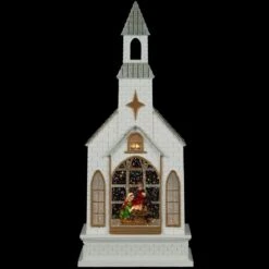 Northlight LED Lighted Holy Family Church Scene Christmas Snow Globe 12 In. -Northlight Shop northlight christmas centerpieces 35687225 4f 1000