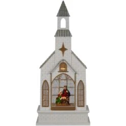 Northlight LED Lighted Holy Family Church Scene Christmas Snow Globe 12 In.