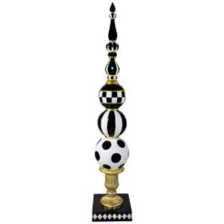Northlight Commercial Size Ball Finial Christmas Decoration-71.25 In. -Black And White