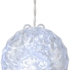 Northlight 20-Light LED Clear Hanging Crystal Sphere Ball Outdoor Christmas Decoration -Northlight Shop northlight christmas novelty lights 33406579 76 1000
