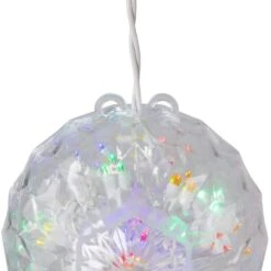 Northlight 6 In. LED Multi-Color Hanging Crystal Sphere Ball Outdoor Christmas Decoration -Northlight Shop northlight christmas novelty lights 33406608 76 1000