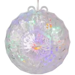 Northlight 6 In. LED Multi-Color Hanging Crystal Sphere Ball Outdoor Christmas Decoration -Northlight Shop northlight christmas novelty lights 33406608 fa 1000