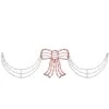 Northlight 155-Light 3-Piece Lighted Red And White Bow And Swag Christmas Decoration